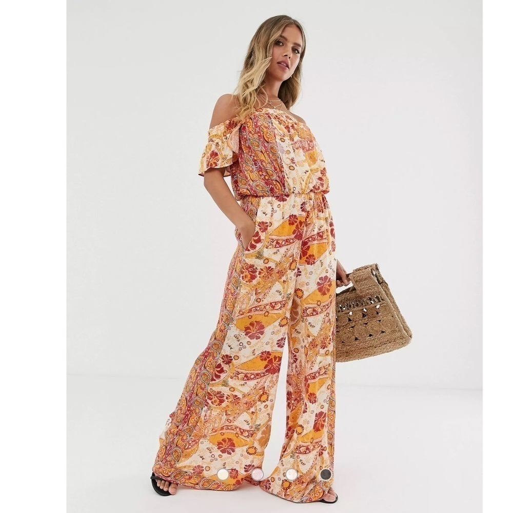 Free People Carmen off shoulder jumpsuit